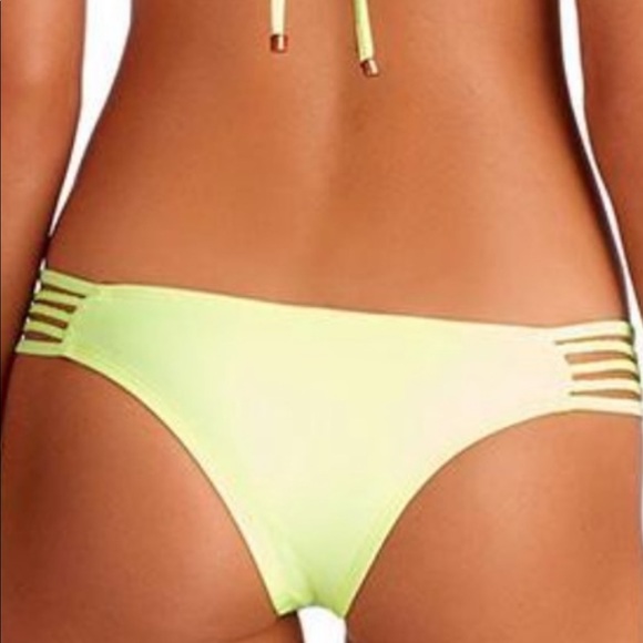 NEW with Tag Vitamin A Jaydah Braid Bikini BOTTOM Limoncello - Picture 1 of 2